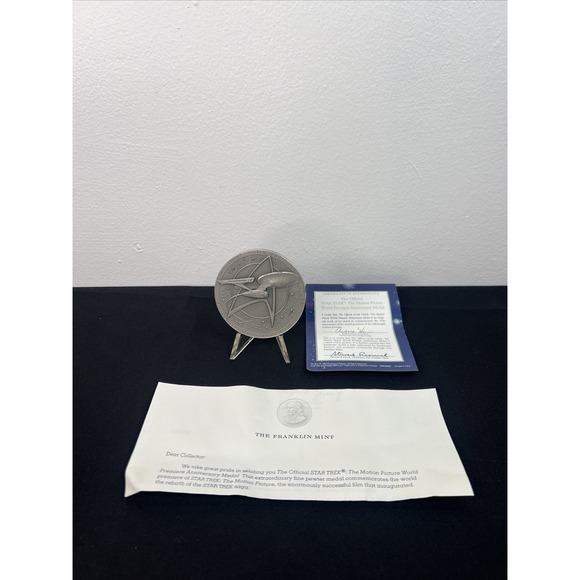 Star Trek 30 The Motion Picture Solid Pewter Medallion Coin 1996